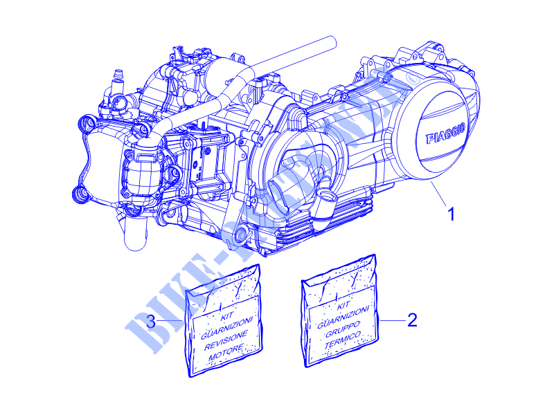 Motor, komplett für VESPA GTS 2009