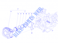 Einheit Zylinder Kolben Kolbenbolzen für VESPA LT 4T 3V ie E3 2013