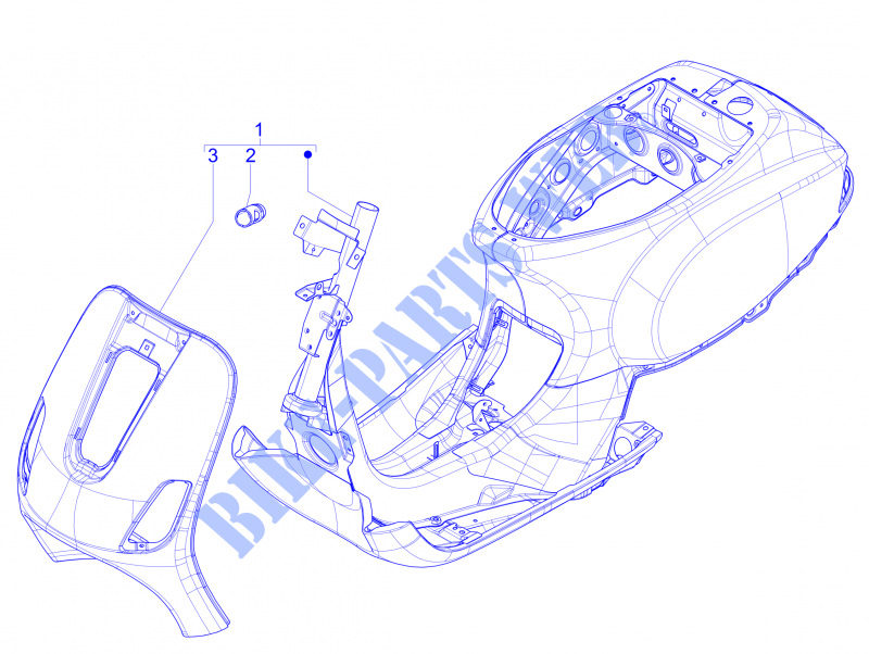 Fahrgestell/Karosserie für VESPA LXV 4T 3V E3 2014