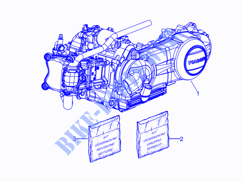 Motor, komplett für PIAGGIO Beverly RST 4T 4V ie E3 2011