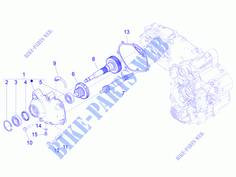Einheit Getriebe für PIAGGIO MP3 500 Sport 2014