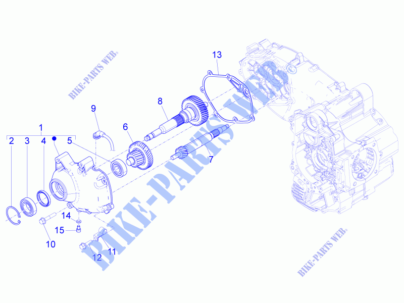 Einheit Getriebe für PIAGGIO MP3 500 Sport E4 2016