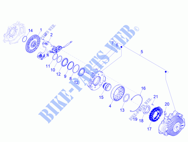 Lichtmaschine für PIAGGIO Wi-Bike Mech Comfort 2017