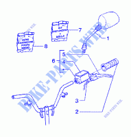 Handlebars component parts (vehicle with rear hub brake) für GILERA Runner 125 FX 2T 2000