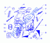 K.trimmings (vehicle sport production) für GILERA Runner 125 FX 2T 1999