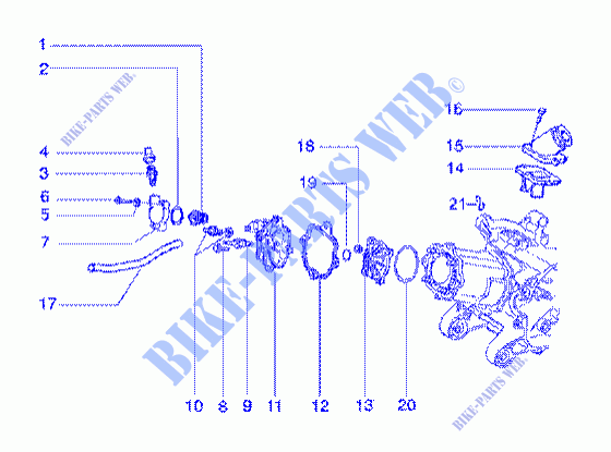Cylinder head and induction pipe für GILERA Runner 125 FX 2T 1999