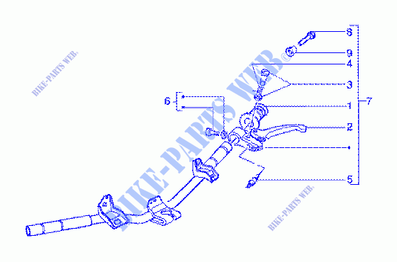 Handlebars component parts für GILERA Runner 125 FX 2T 1998