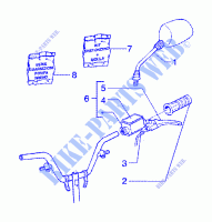 Handlebars component parts (vehicle with rear hub brake) für GILERA Runner 180 FXR 2T 2000