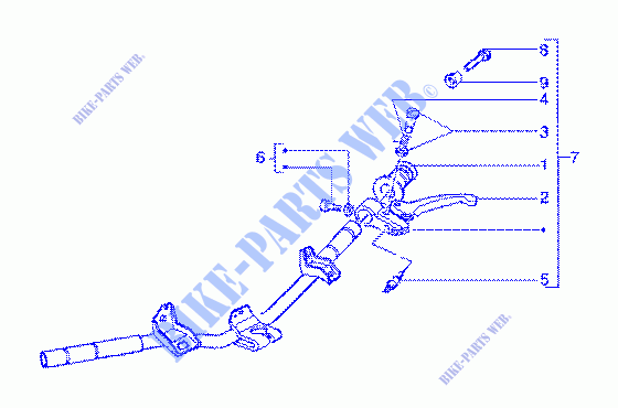 Handlebars component parts für GILERA Runner 180 FXR 2T 1999