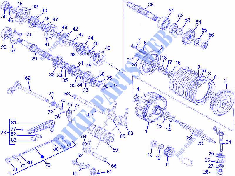 Schaltgetriebe für GILERA SC 125 2006