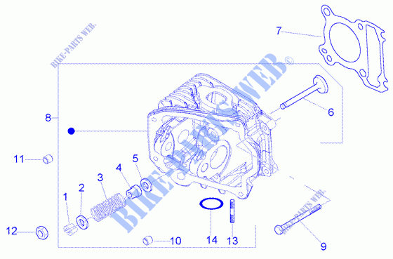 Cylinder head valves für VESPA LX 150 Other year