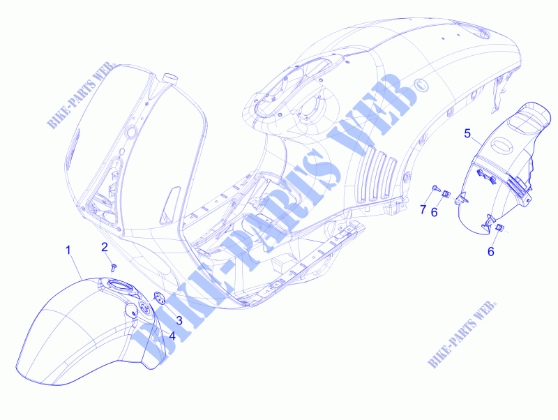 Radgehäuse   Radkotflügel für VESPA 946 ARMANI 125 4T 3V ABS E3 2015
