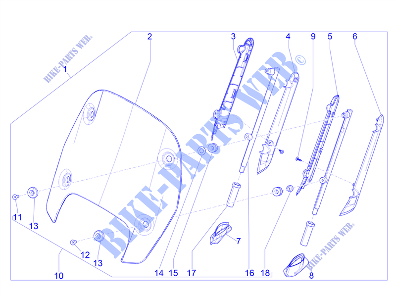 Windschutzscheibe   Scheiben für PIAGGIO Beverly 400 4T/4V Euro 5 ABS 2021