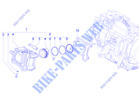 Einheit Zylinder Kolben Kolbenbolzen für PIAGGIO Medley 4T ie ABS 2016
