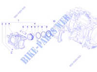 Einheit Zylinder Kolben Kolbenbolzen für PIAGGIO Medley 125 4T ie Euro 4 ABS 2020