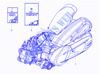 Motor, komplett für PIAGGIO BV 4T 4V ie E3 2014