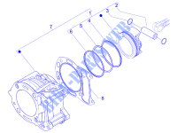 Einheit Zylinder Kolben Kolbenbolzen für PIAGGIO Carnaby 4T E3 2010