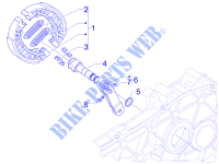 Hinterbremse   Bremsbackensatzen für PIAGGIO Fly 4T 2V 25-30Km/h 2014