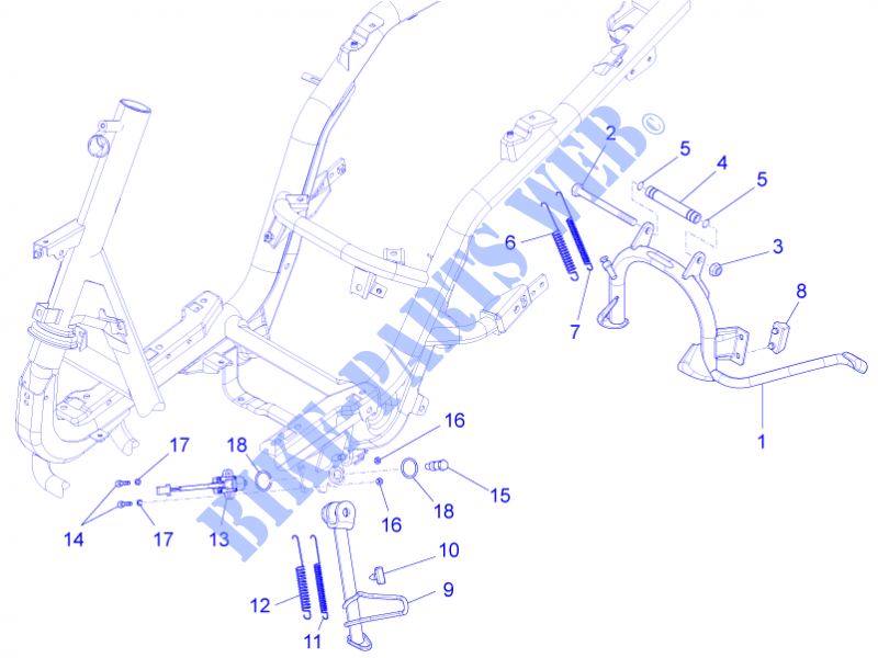 Kippständer/en für PIAGGIO Fly 4T 2V 25-30Km/h 2014