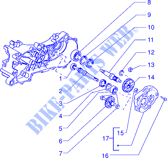 Hinterradachse Getriebe für PIAGGIO Sfera RST Other year