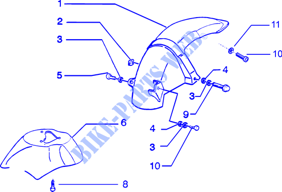 Vorderkotflügel hinterkotflügel für PIAGGIO Zip Catalyzed Before 200