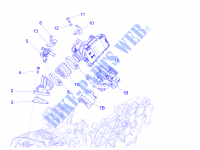 Drosselklappengehäuse   Einspritzduse   Ansaugstutzen für PIAGGIO Liberty 4T 3V ie E3 2014