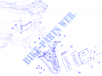 Hinterabdeckung   Kotflügellappen für PIAGGIO X10 4T 4V I.E. E3 2014