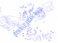 Hinterabdeckung   Kotflügellappen für PIAGGIO X Evo Euro 3 2014