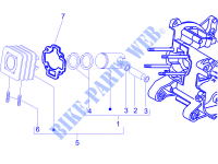 Einheit Zylinder Kolben Kolbenbolzen für PIAGGIO Zip 2T 2015