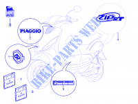 Plaketten   Verzierungen für PIAGGIO Zip 2T 2014