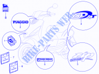 Plaketten   Verzierungen für PIAGGIO Zip 4T 2013