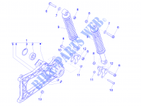 Hintere Radaufhängung   Stoßdämpfer für GILERA Fuoco 4T-4V ie E3 LT 2014