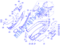 Mittlere Verklaidung   Fußraster für GILERA Fuoco 4T-4V ie E3 LT 2014