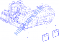 Motor, komplett für GILERA Fuoco 4T-4V ie E3 LT 2014