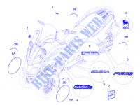 Plaketten   Verzierungen für GILERA Fuoco 4T-4V ie E3 LT 2013