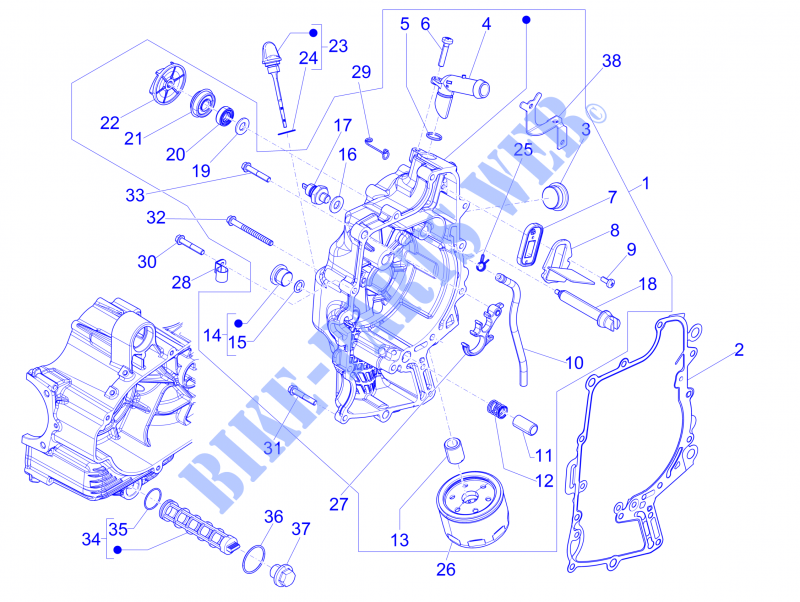 Schwungraddeckel   Ölfilter für GILERA Fuoco 4T-4V ie E3 LT 2013