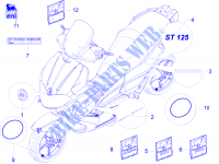 Plaketten   Verzierungen für GILERA Runner ST 4T E3 2015